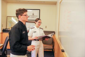 Students part of yearbook at VMI, a military college in Virginia